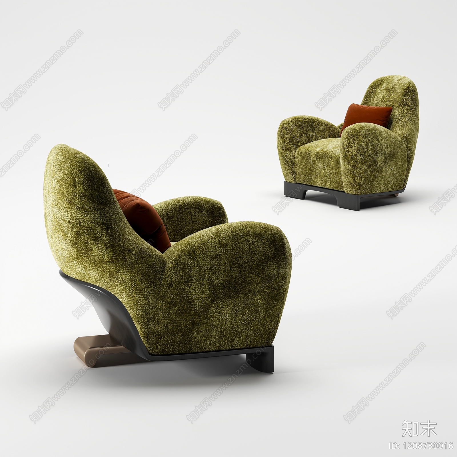 复古单人沙发3D模型下载【ID:1208730016】