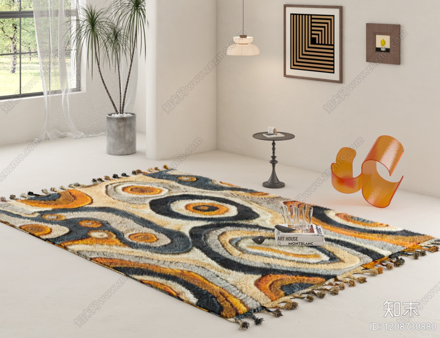 现代艺术风地毯3D模型下载【ID:1208730880】