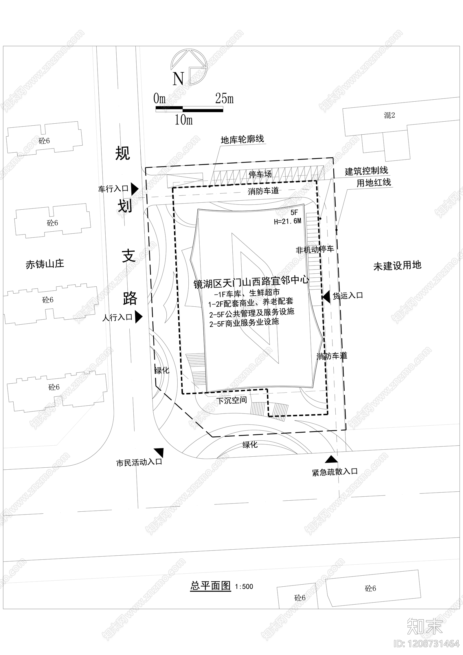 现代农贸市场建筑施工图下载【ID:1208731464】