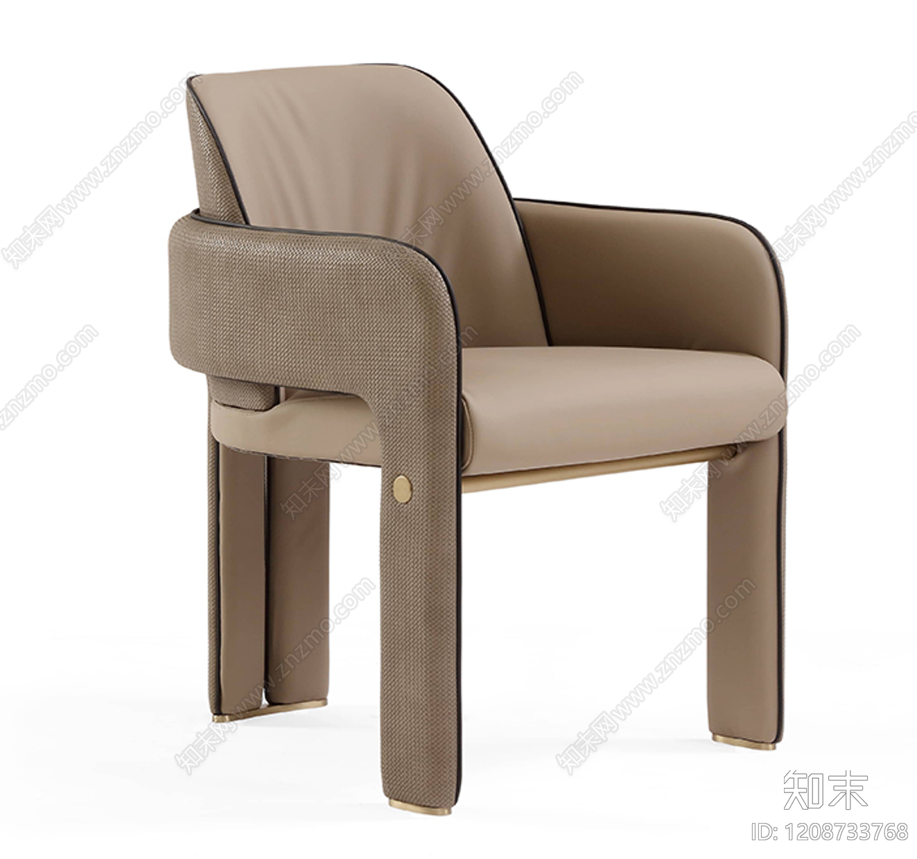 意式轻奢休闲椅3D模型下载【ID:1208733768】