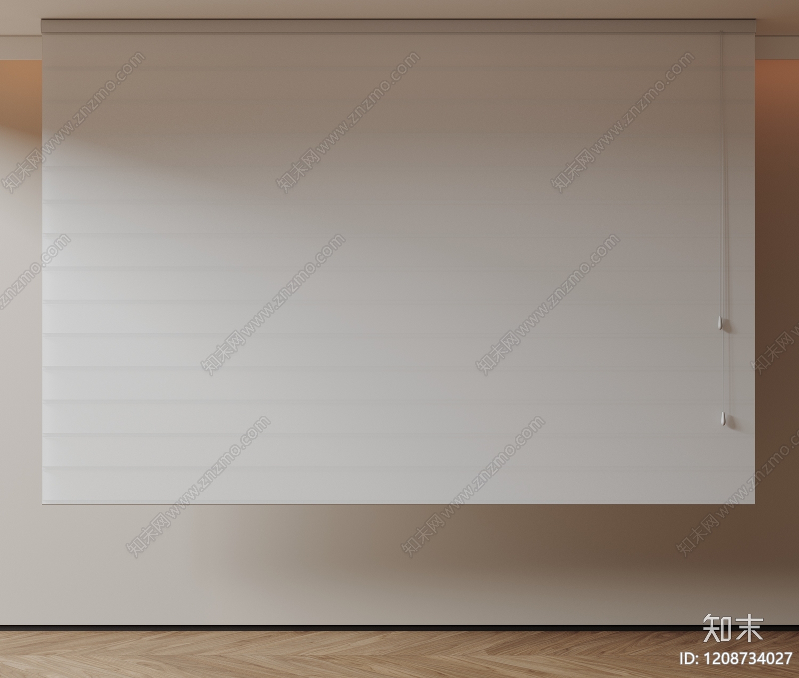 现代极简窗帘SU模型下载【ID:1208734027】