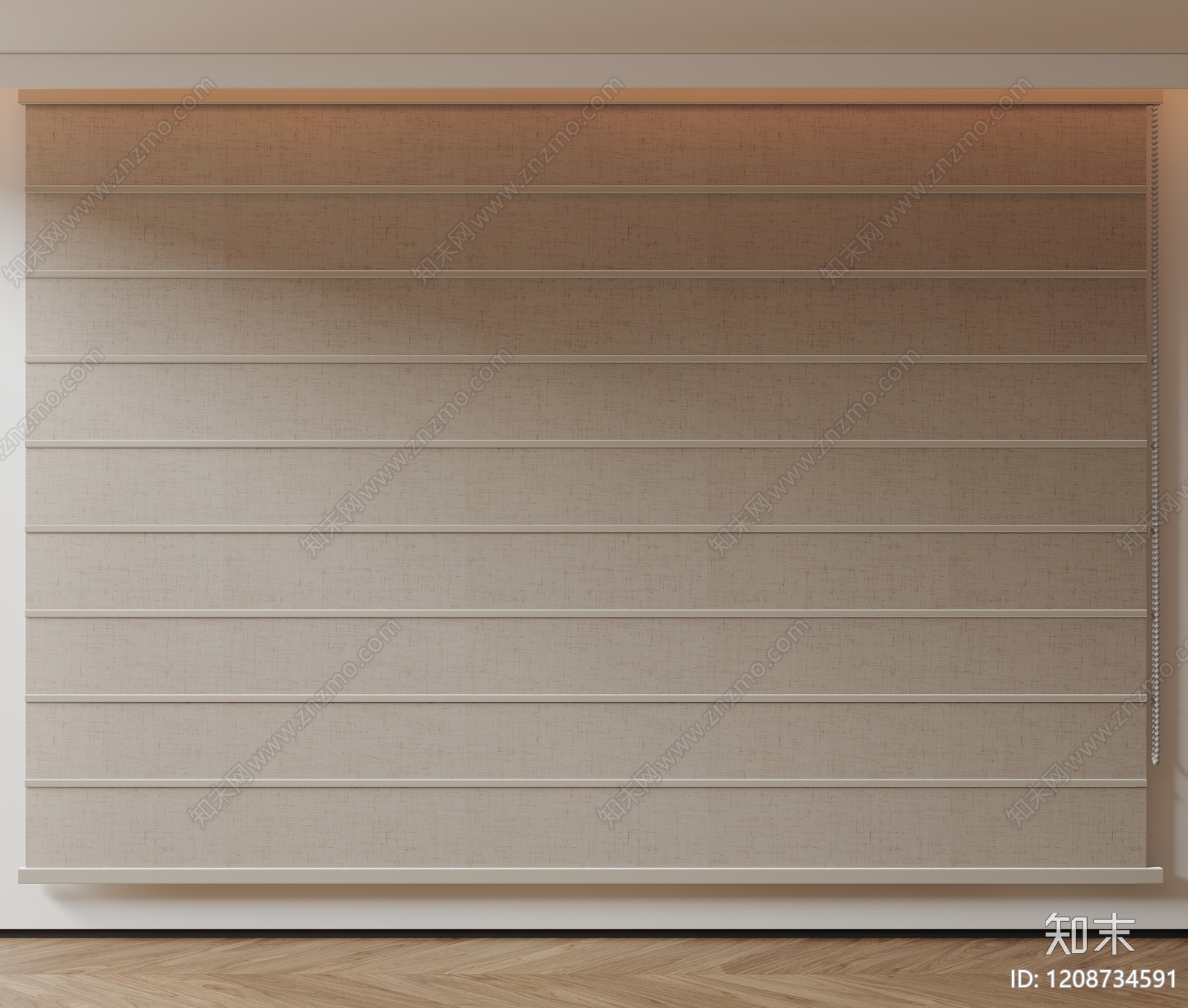 现代极简窗帘SU模型下载【ID:1208734591】