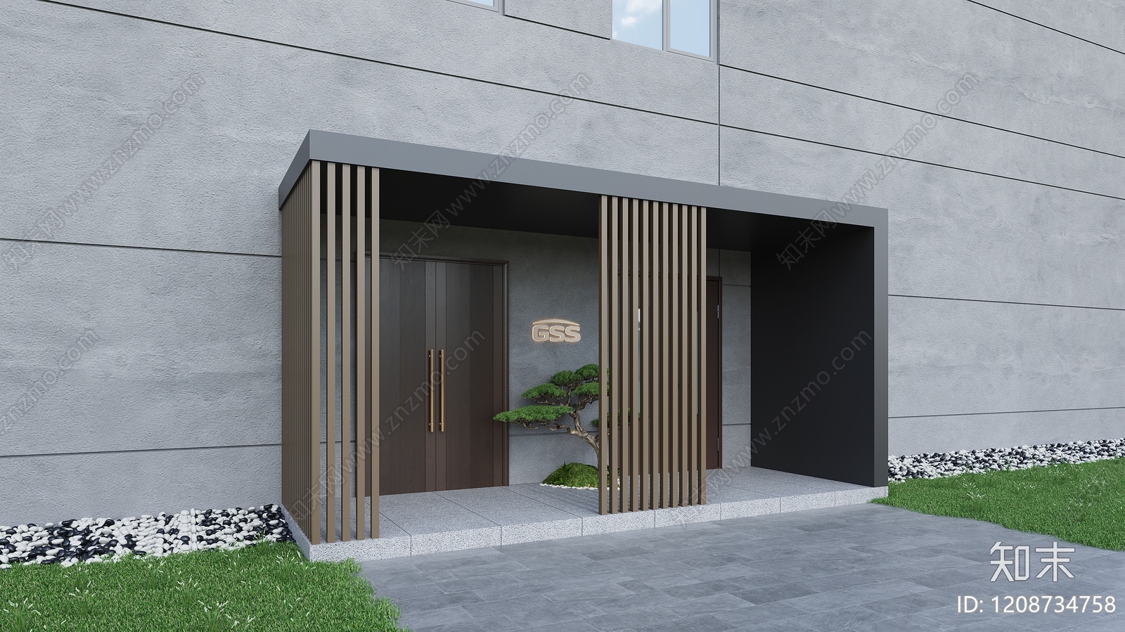 新中式楼梯间3D模型下载【ID:1208734758】