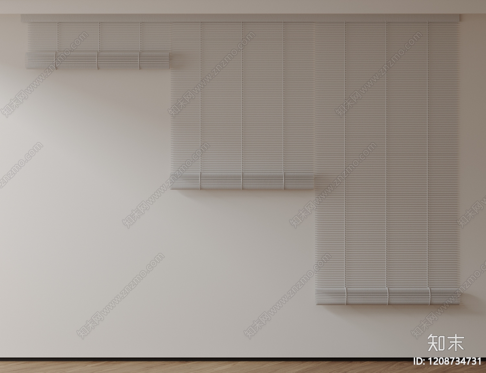极简百叶帘3D模型下载【ID:1208734731】