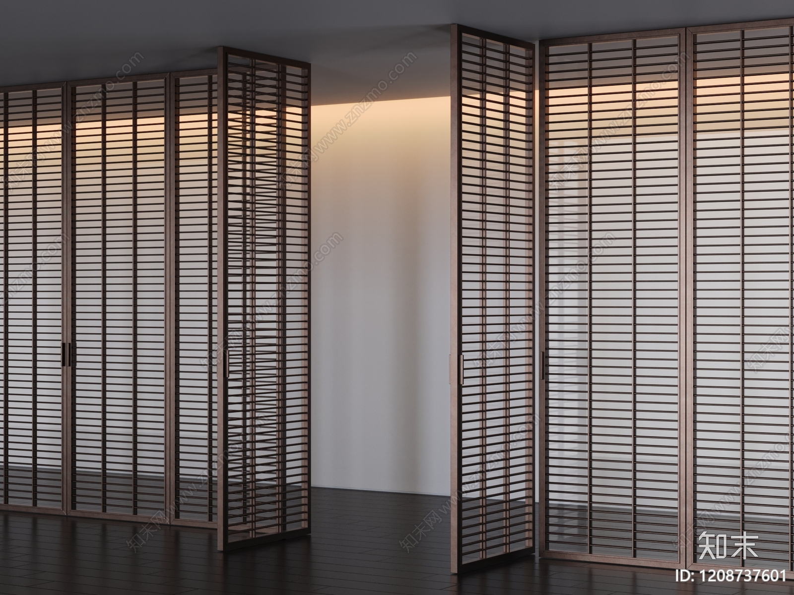 日式折叠门3D模型下载【ID:1208737601】