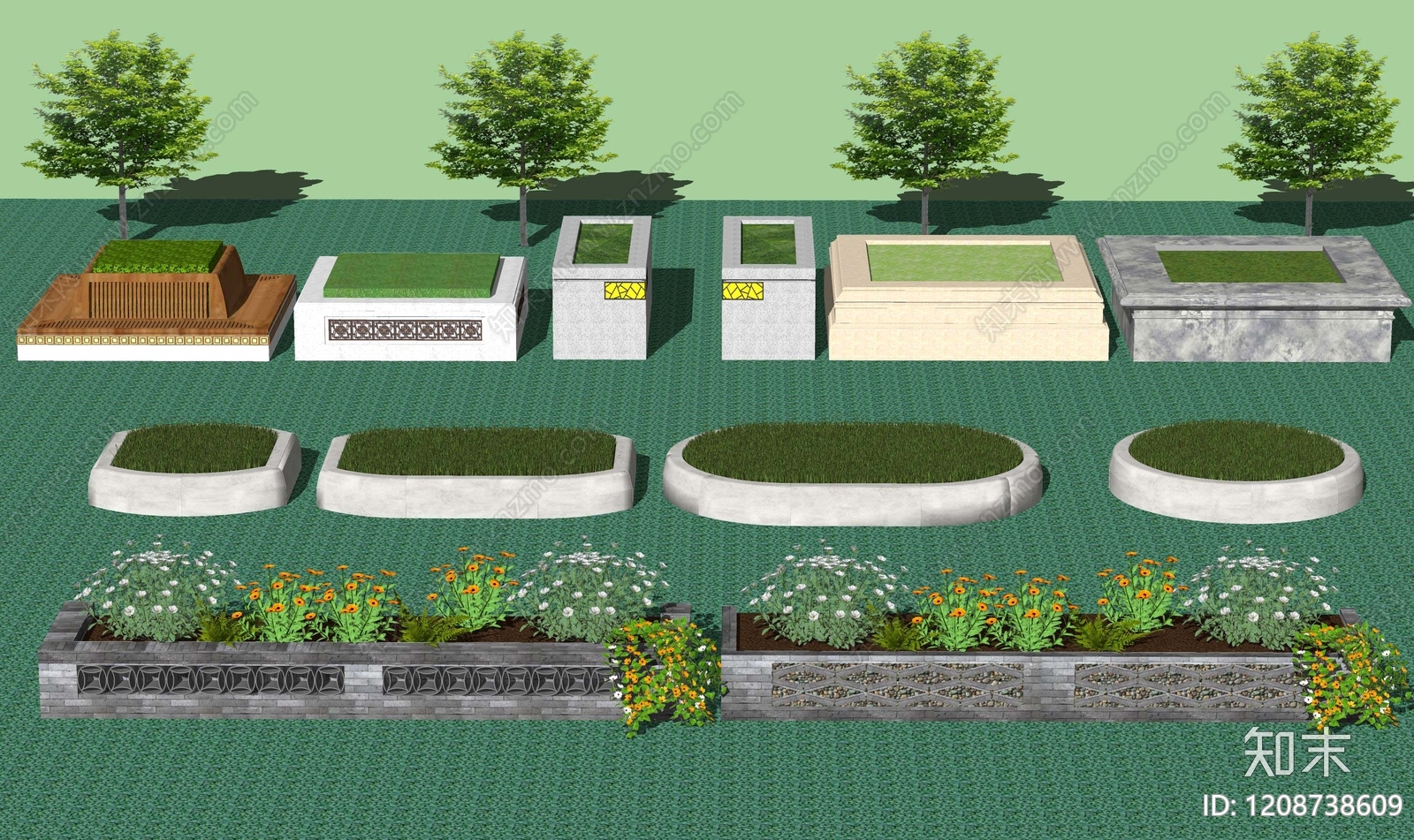 现代景观座椅SU模型下载【ID:1208738609】