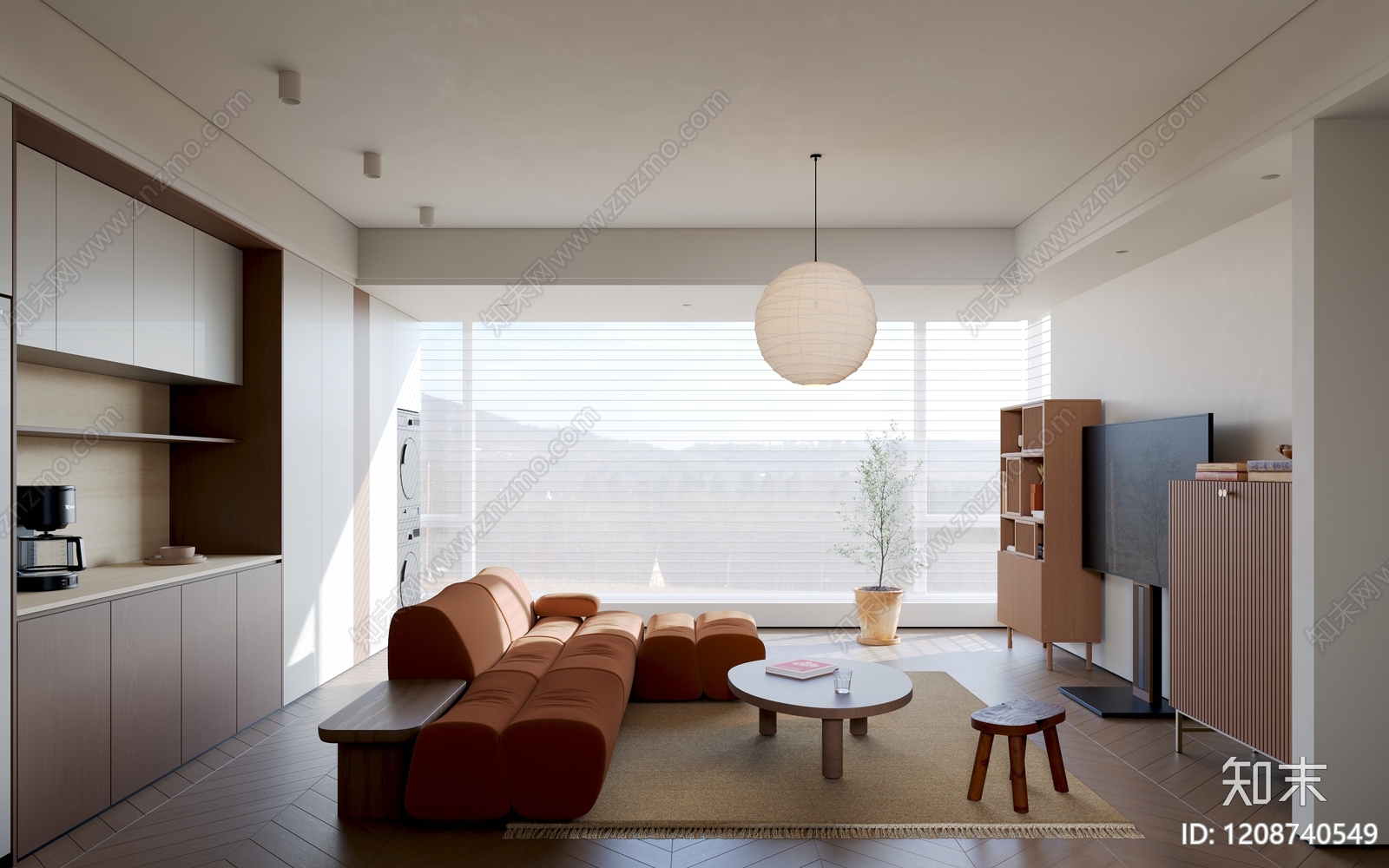 日式家居客厅3D模型下载【ID:1208740549】