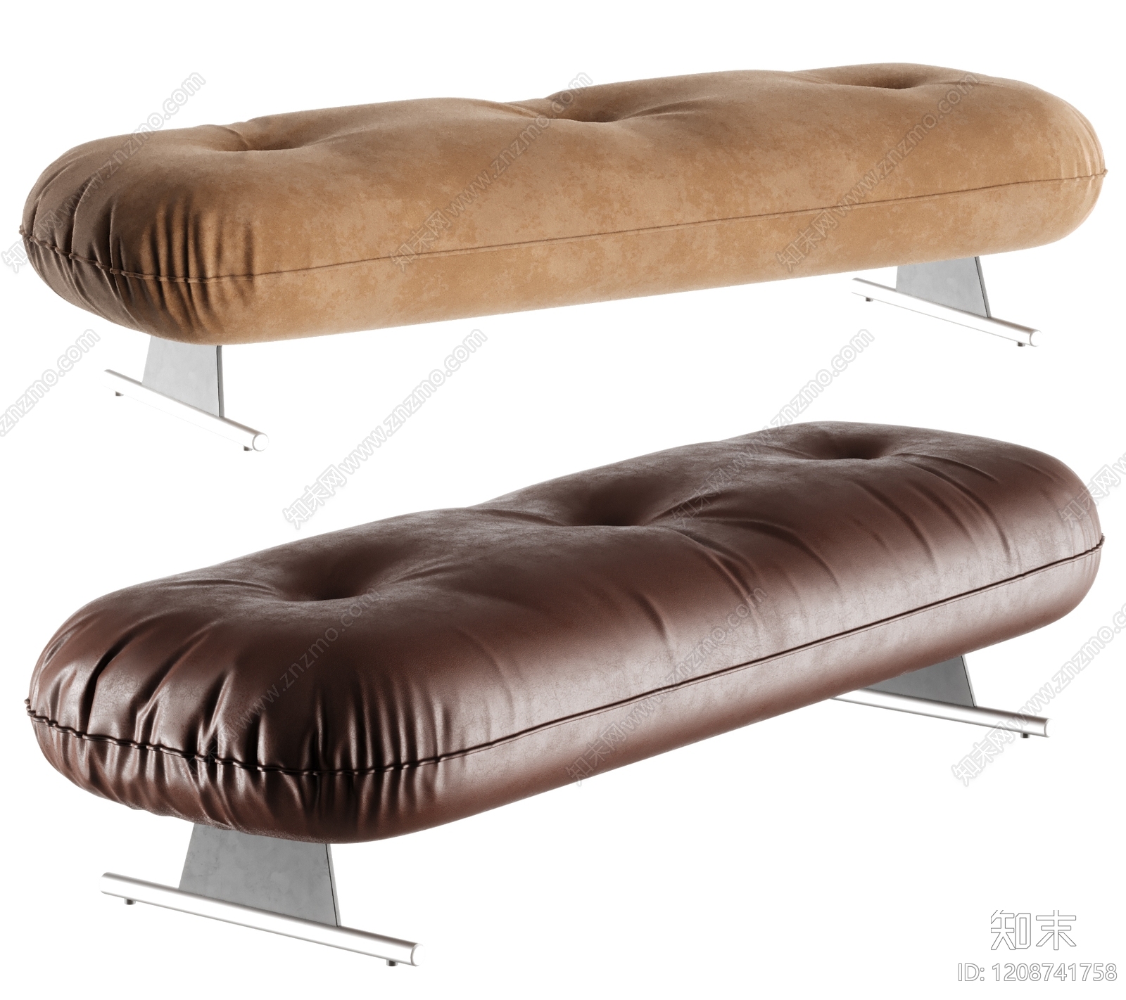 现代简约沙发凳3D模型下载【ID:1208741758】