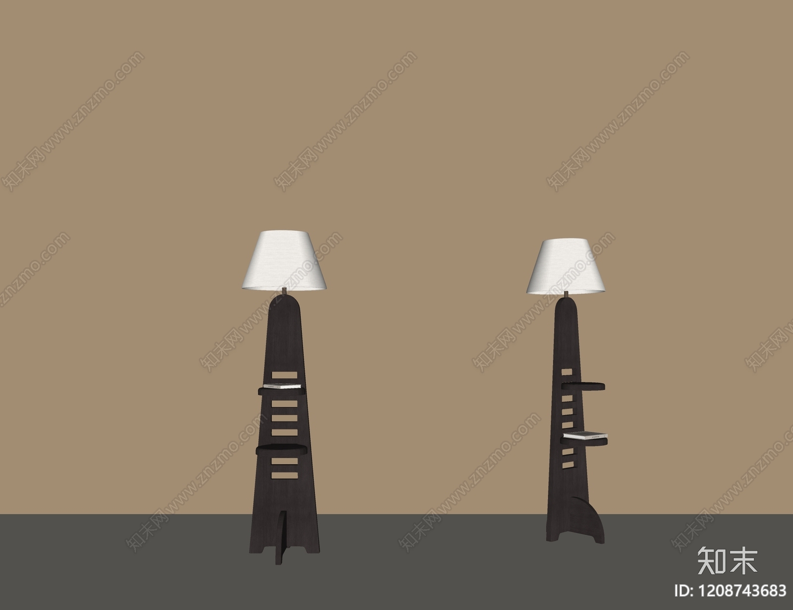 现代复古落地灯SU模型下载【ID:1208743683】
