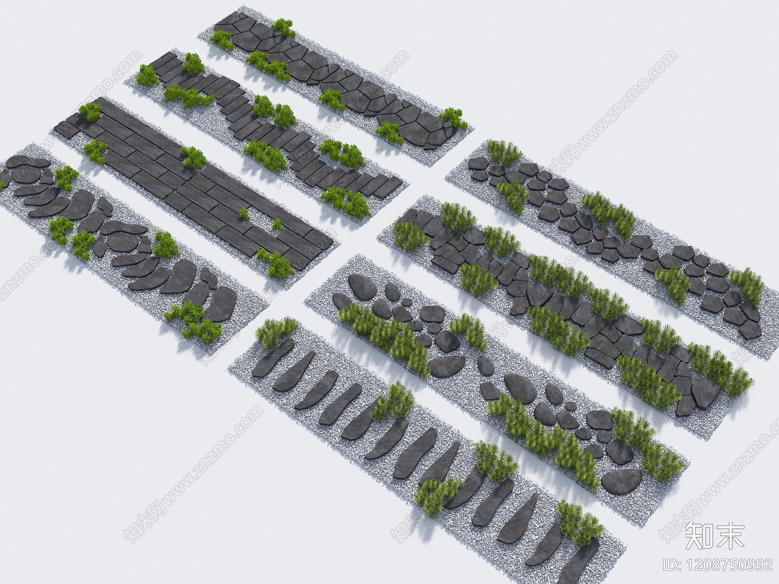 日式枯山水其他地面3D模型下载【ID:1208750992】