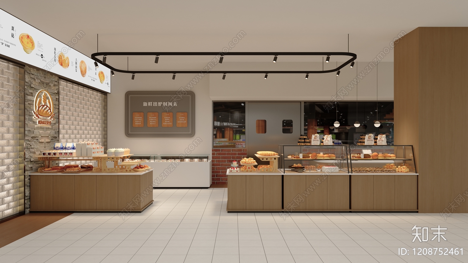 现代简约甜品面包店3D模型下载【ID:1208752461】