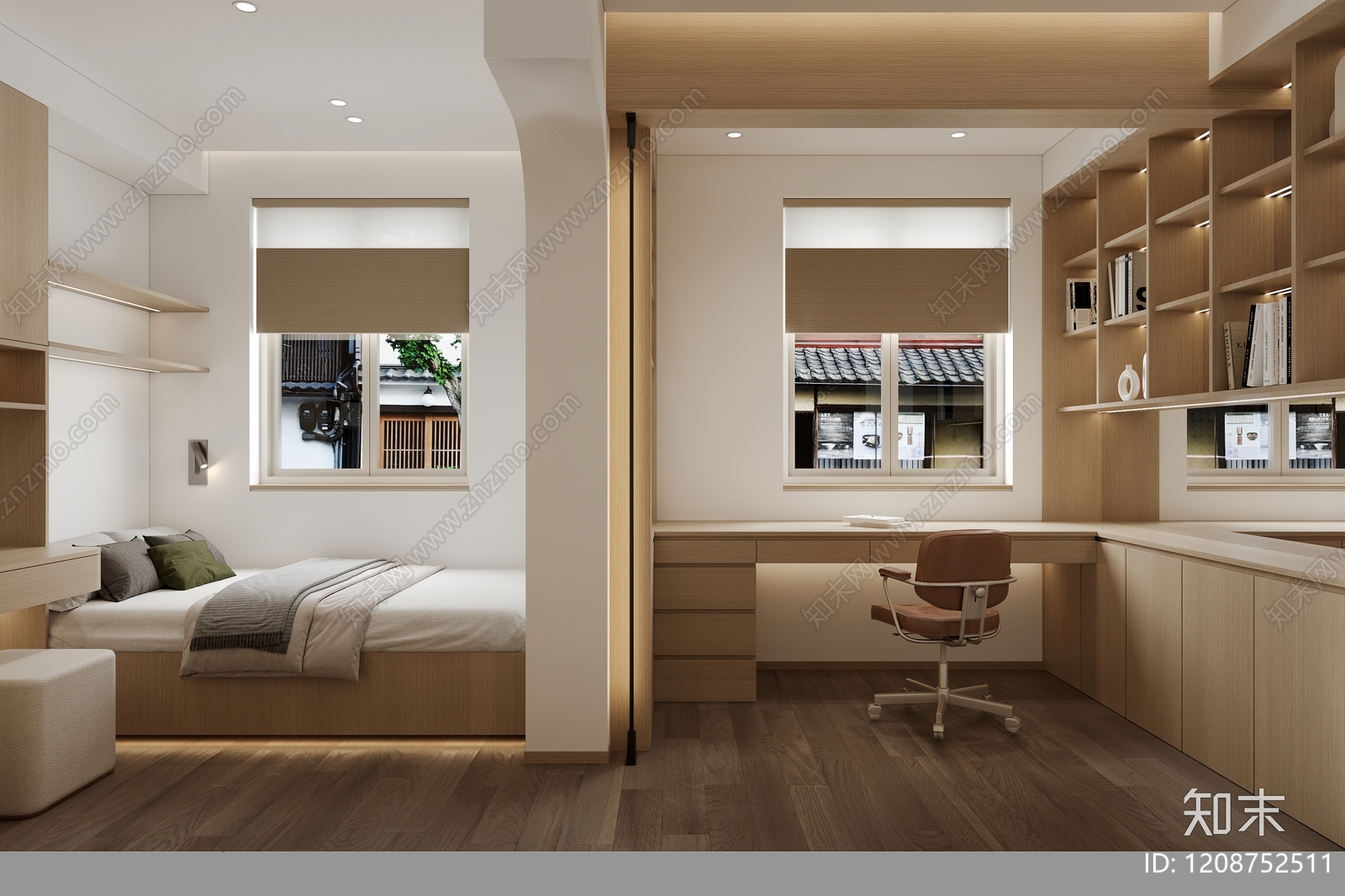 小户型平层cad施工图下载【ID:1208752511】