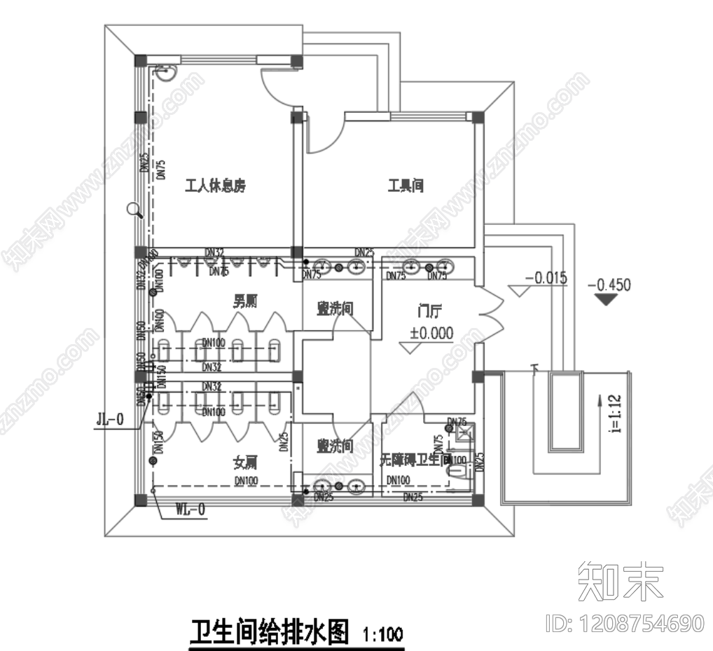 景观节点cad施工图下载【ID:1208754690】