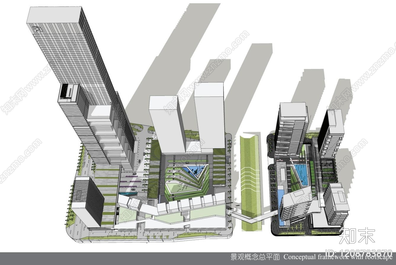 现代庭院景观下载【ID:1208783870】