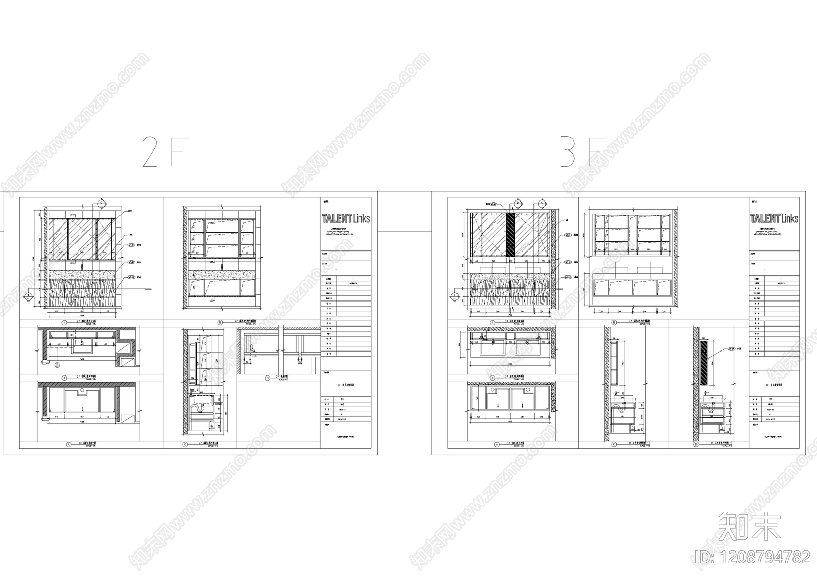 别墅cad施工图下载【ID:1208794782】