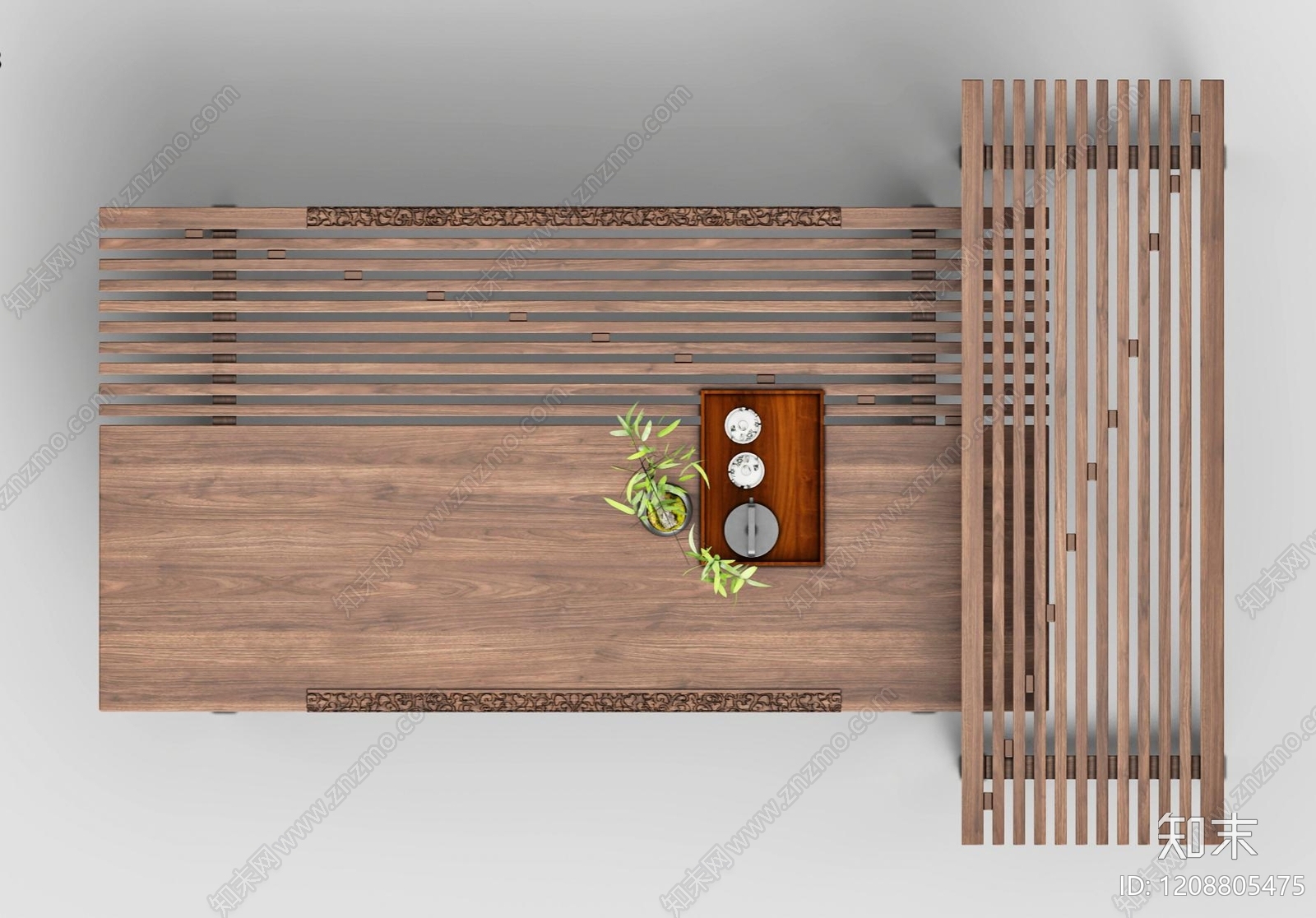 新中式茶几3D模型下载【ID:1208805475】