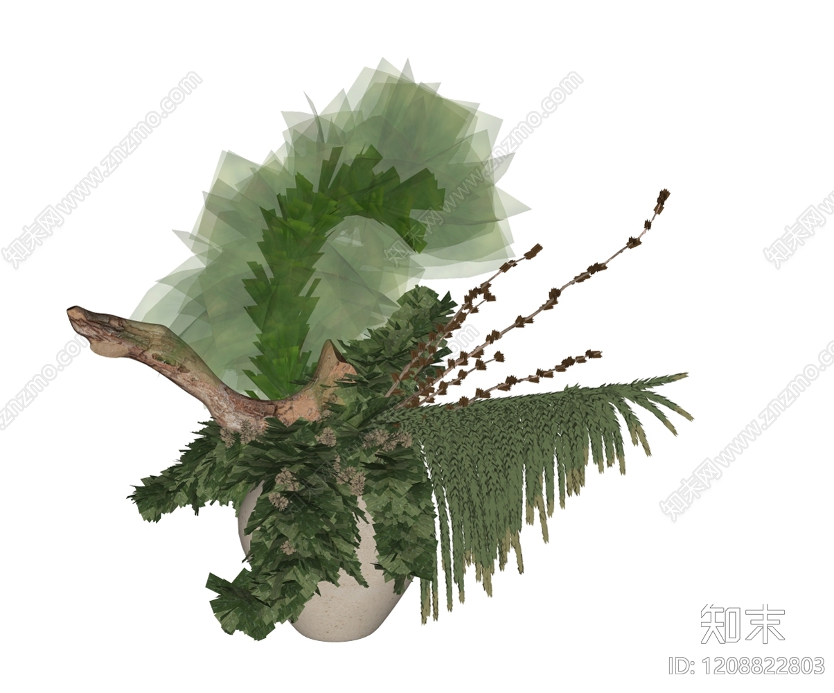 现代花艺SU模型下载【ID:1208822803】
