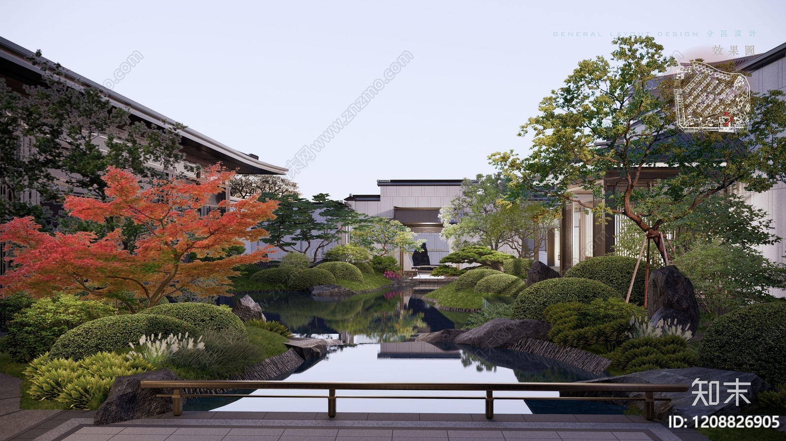 新中式中式小区景观下载【ID:1208826905】