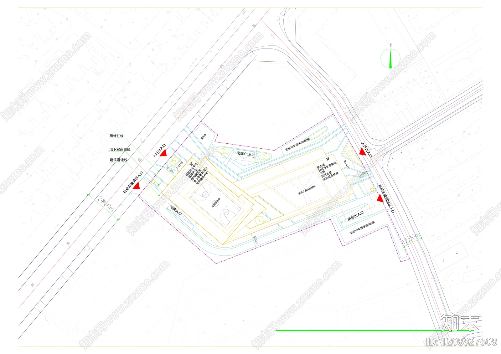 社区服务中心施工图下载【ID:1208827608】