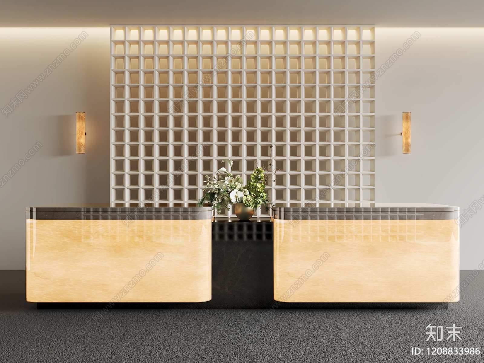 现代简约吧台3D模型下载【ID:1208833986】