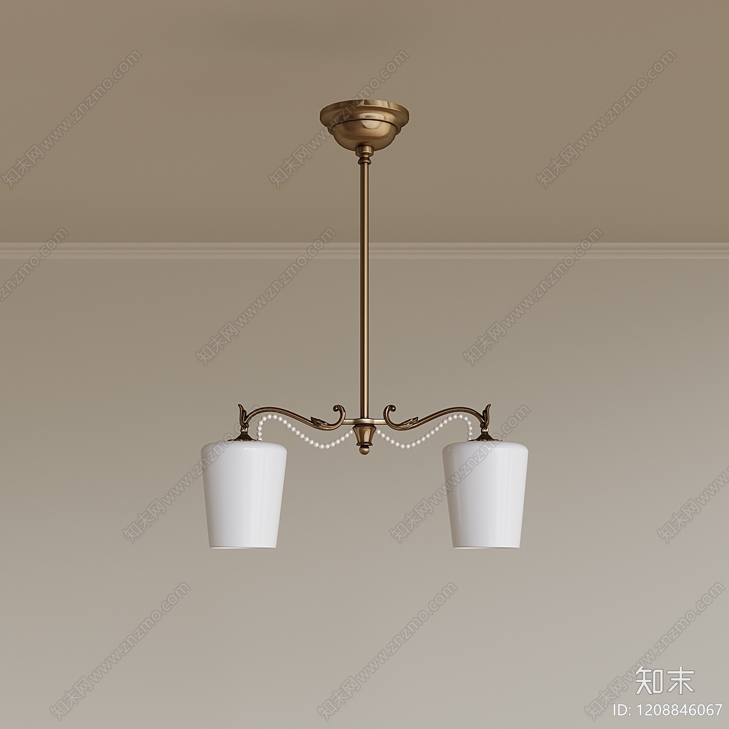 法式复古吊灯SU模型下载【ID:1208846067】