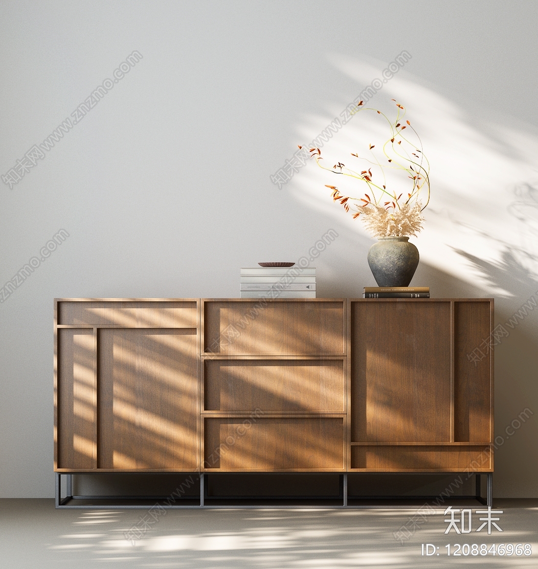 现代简约餐边柜3D模型下载【ID:1208846968】