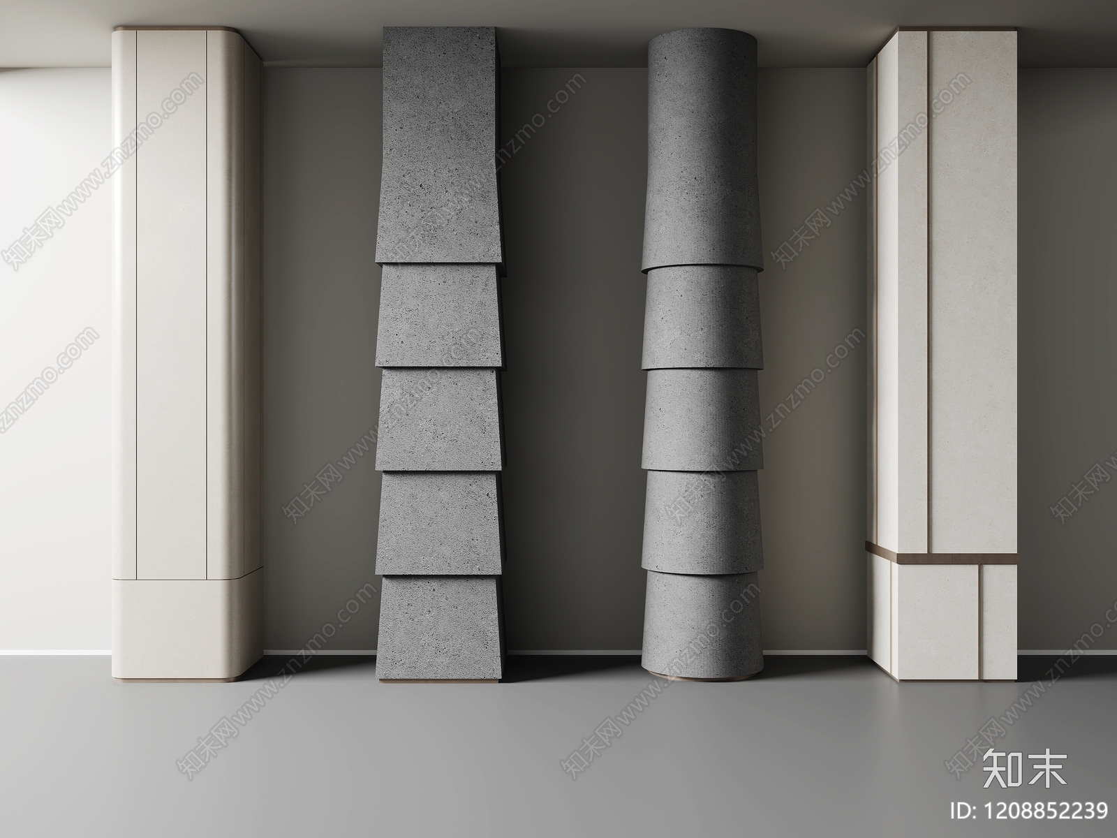 极简主义柱子3D模型下载【ID:1208852239】