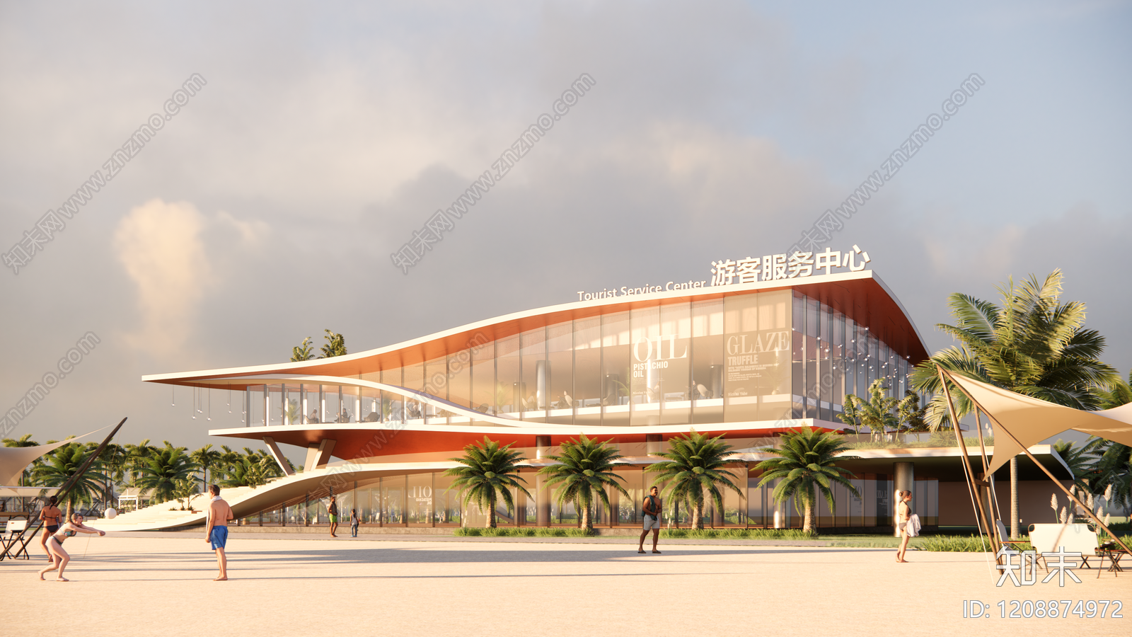 现代简约活动中心SU模型下载【ID:1208874972】