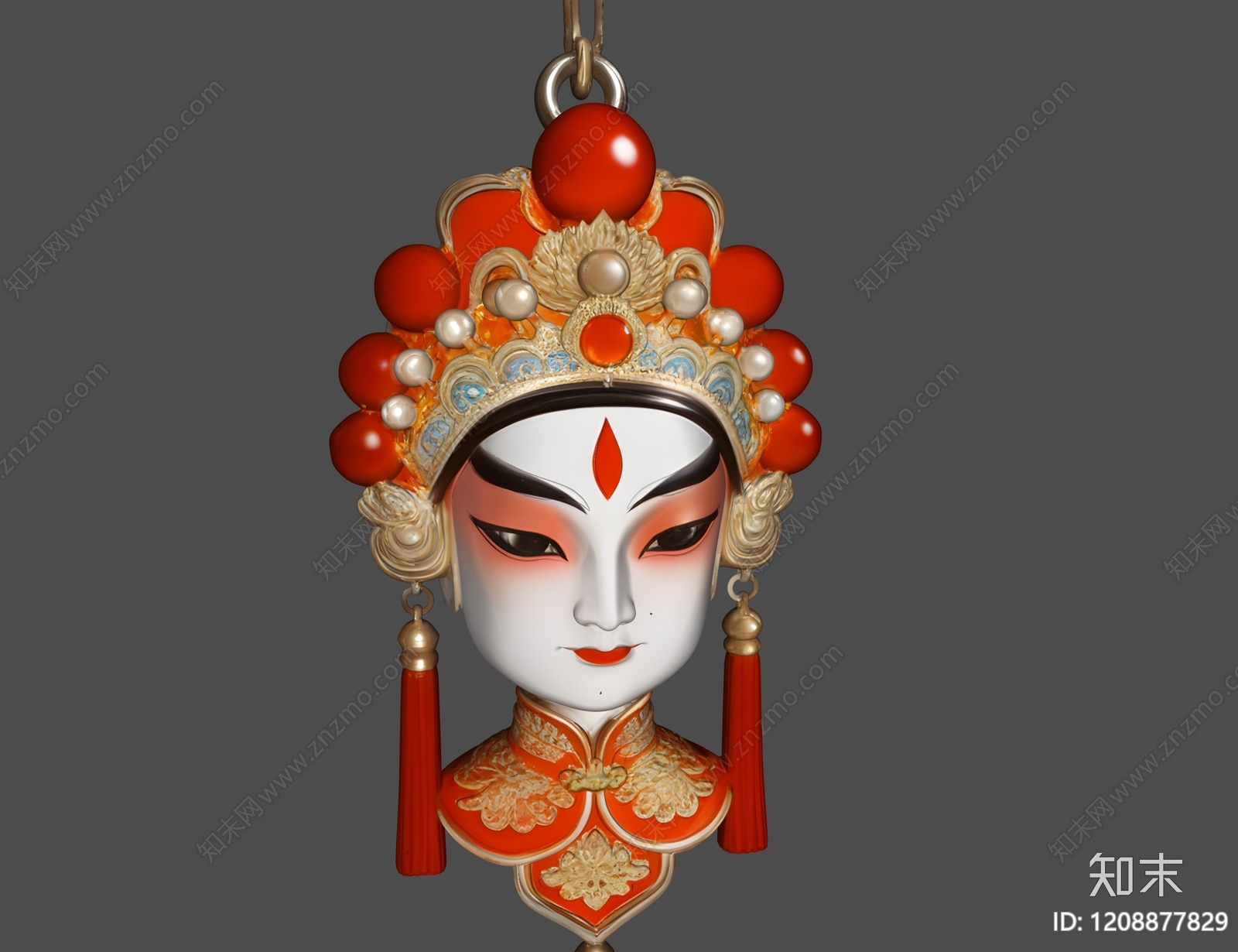 新中式挂件3D模型下载【ID:1208877829】