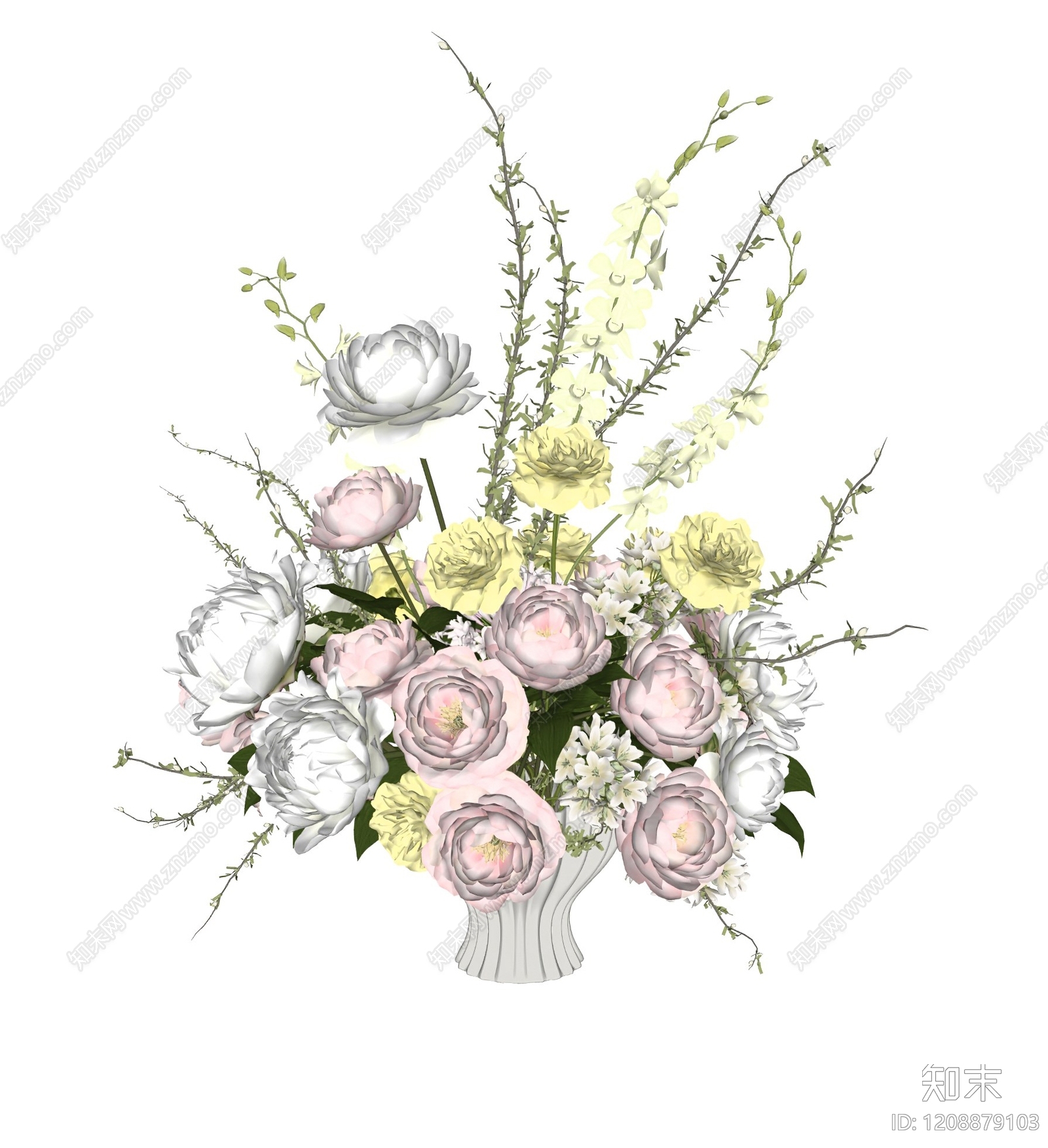 现代花艺SU模型下载【ID:1208879103】