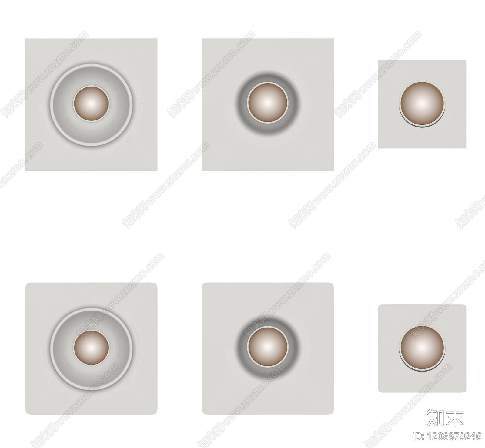 现代筒灯射灯SU模型下载【ID:1208879246】