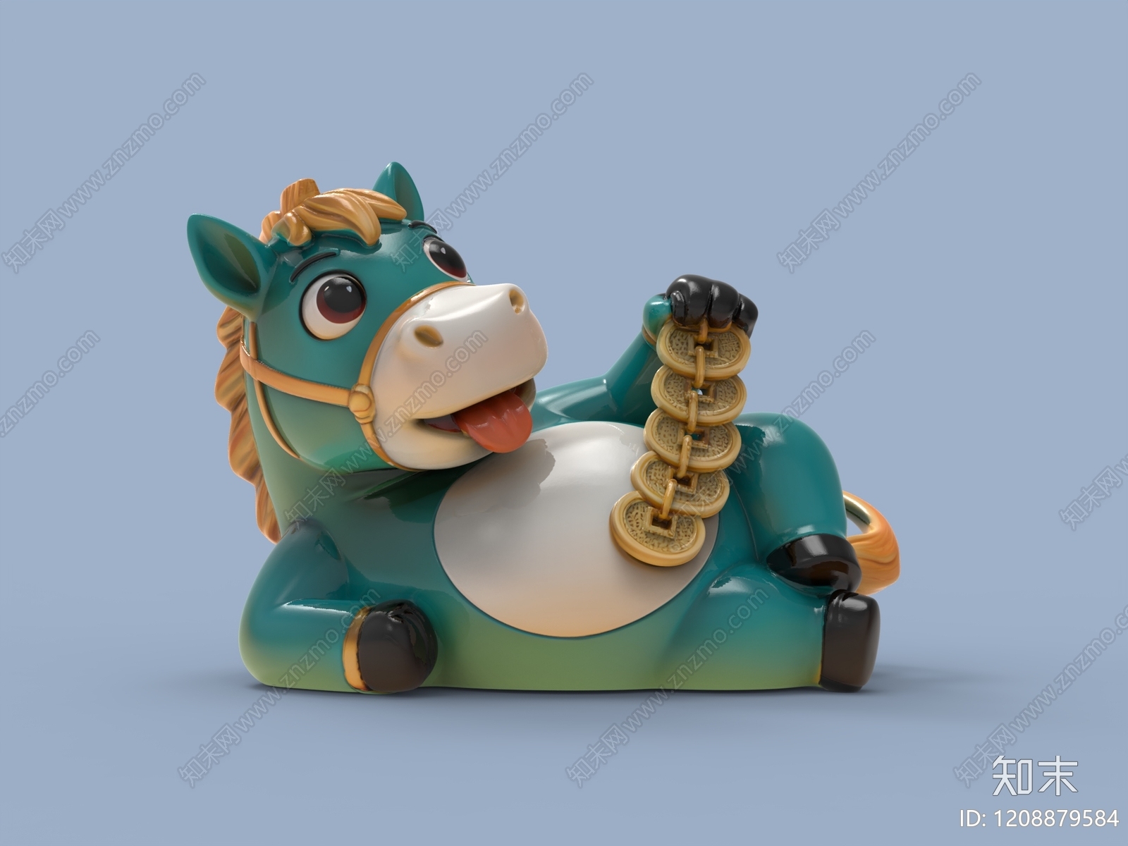 新中式雕塑摆件3D模型下载【ID:1208879584】
