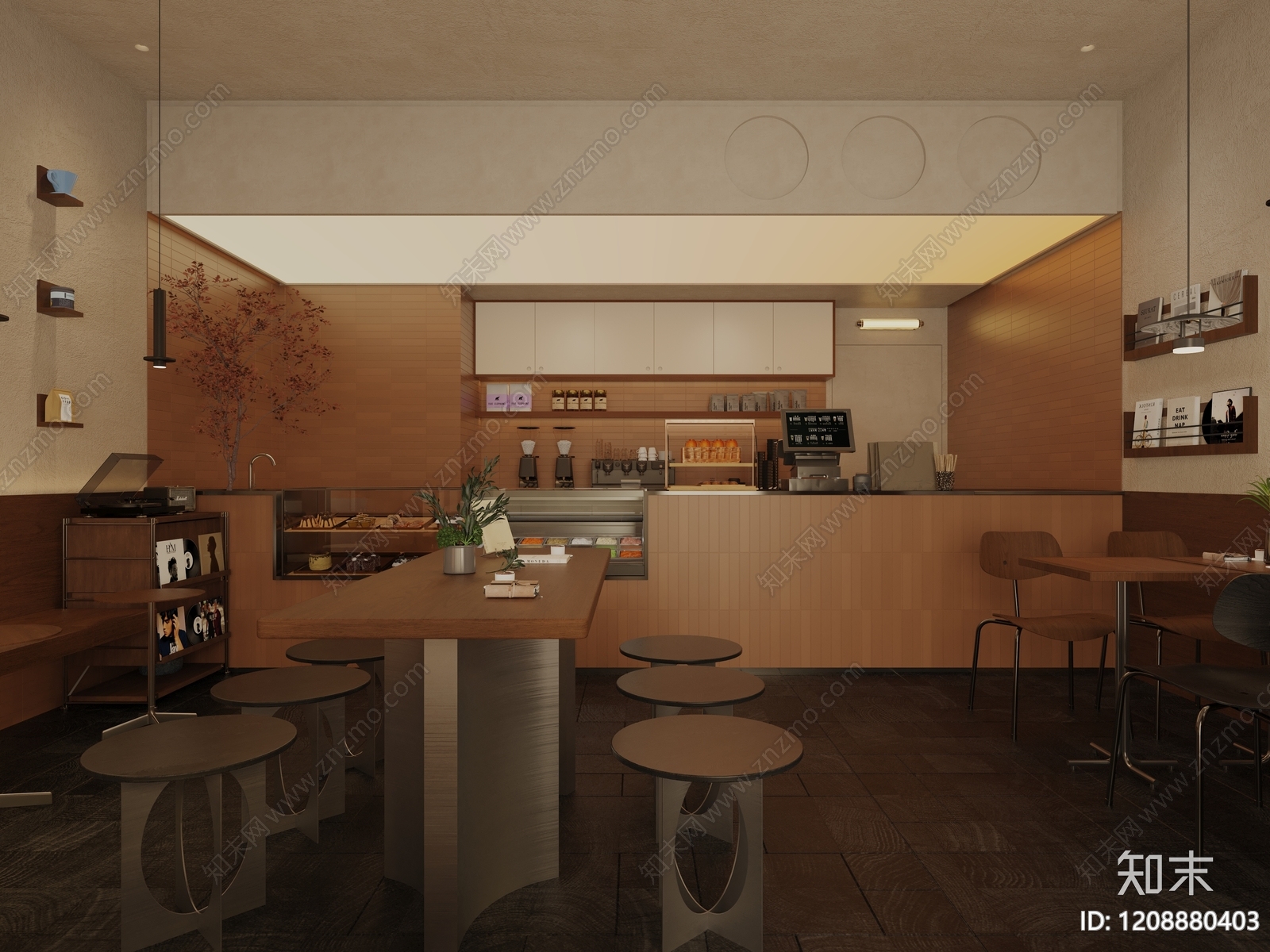日式咖啡厅3D模型下载【ID:1208880403】