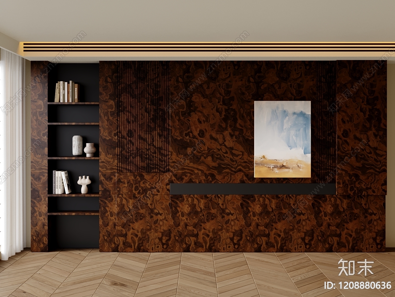 中古风沙发背景墙3D模型下载【ID:1208880636】