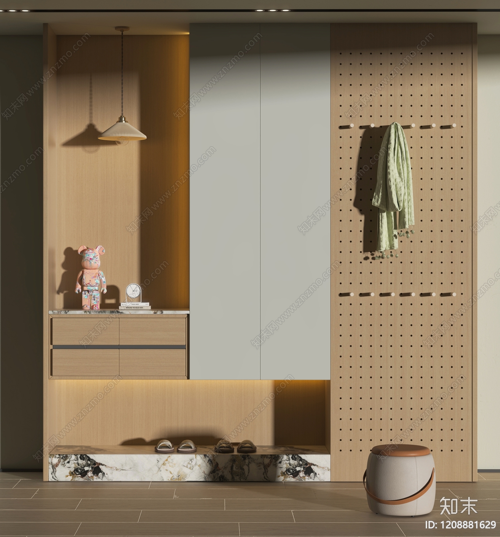 现代简约玄关3D模型下载【ID:1208881629】