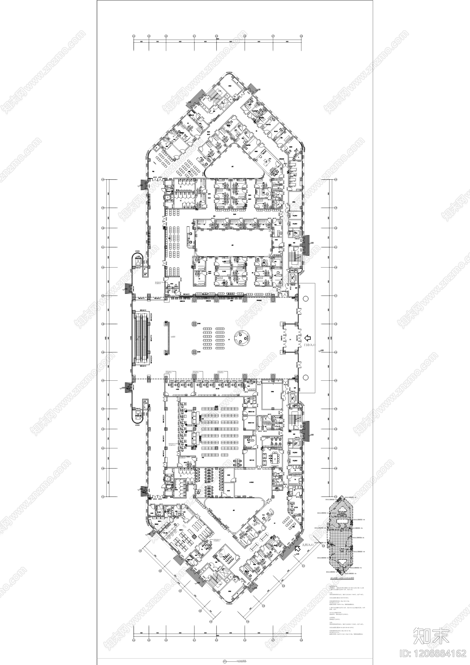 现代医院cad施工图下载【ID:1208884162】