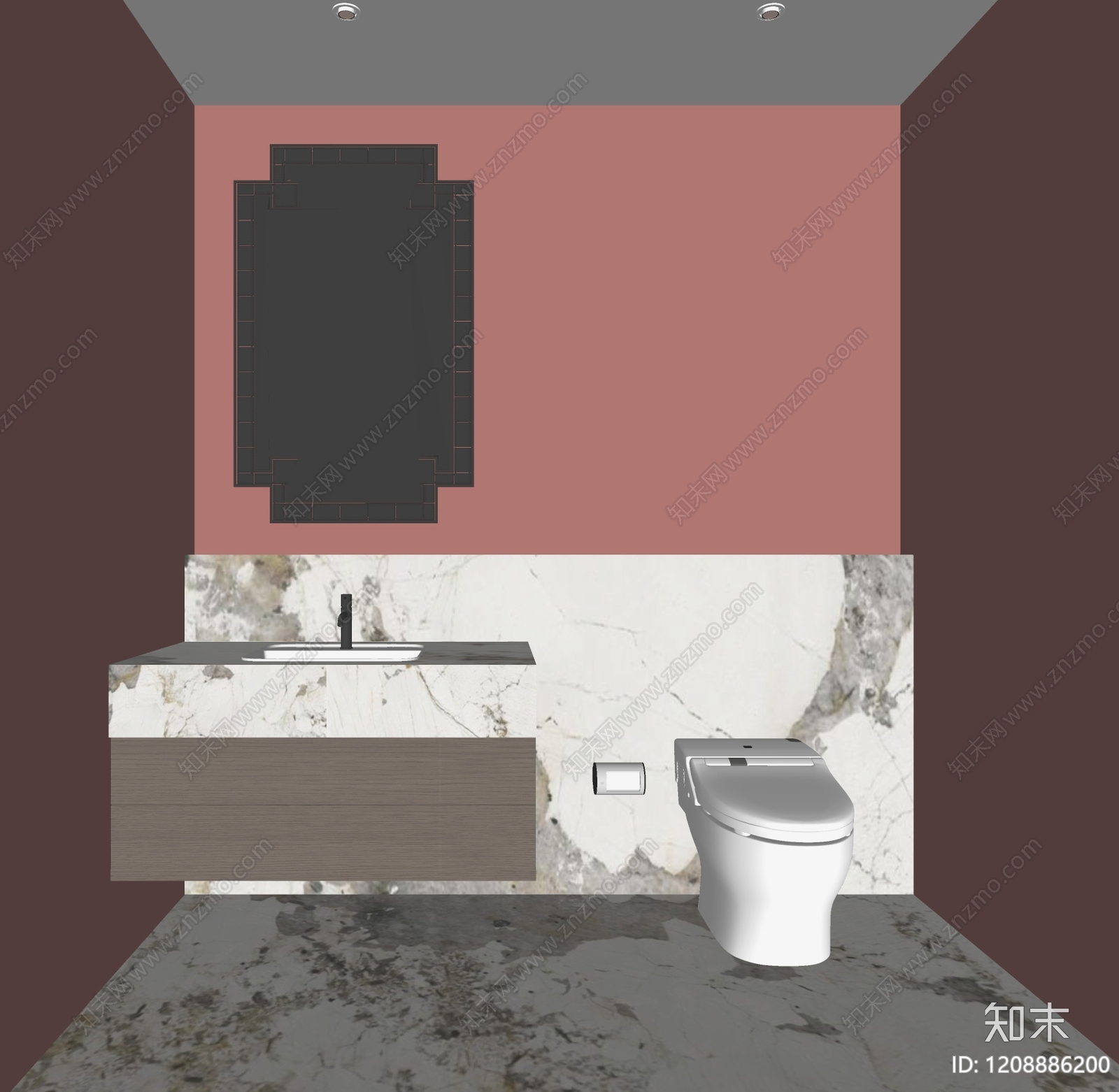 现代卫生间SU模型下载【ID:1208886200】