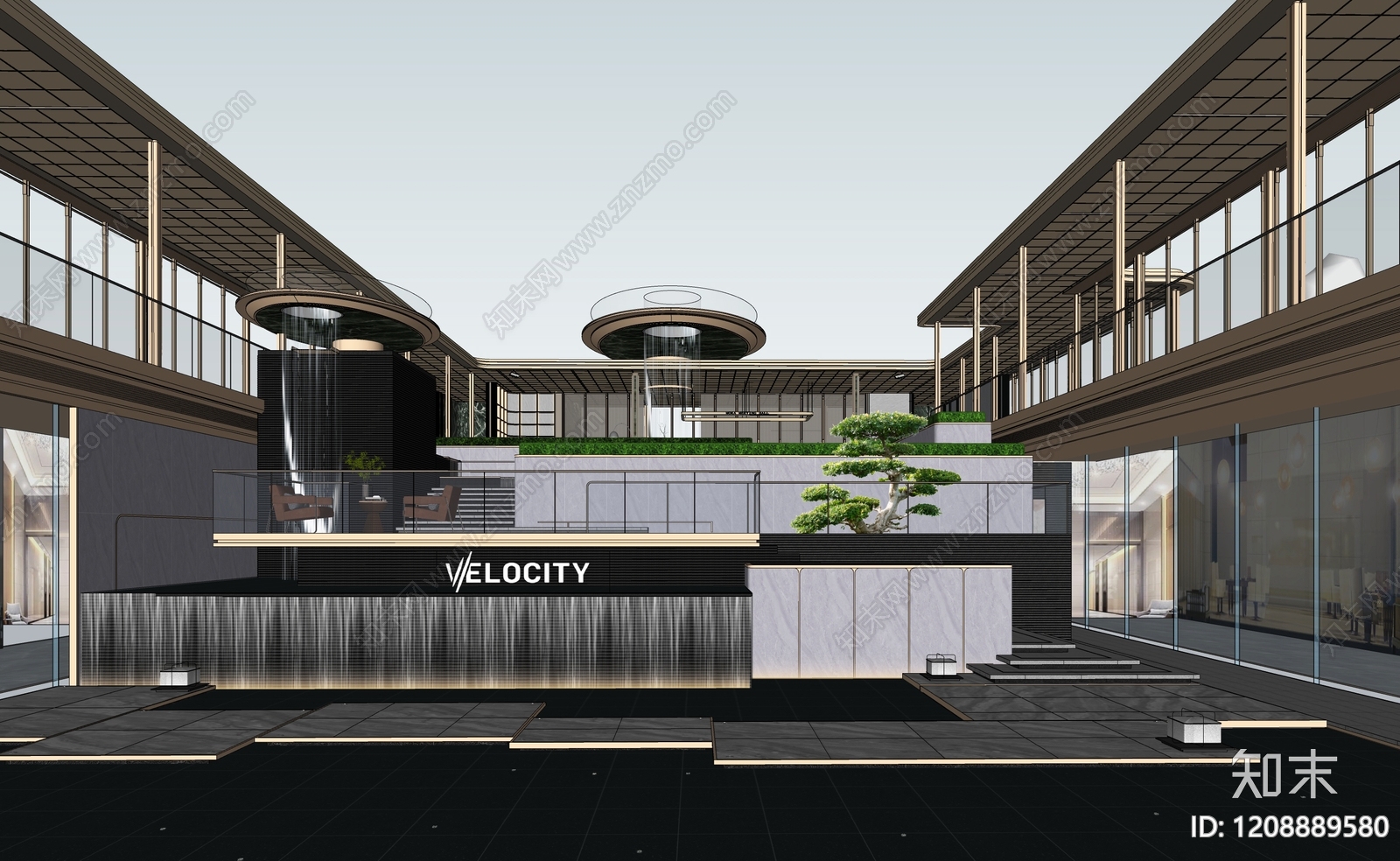 现代轻奢小区建筑SU模型下载【ID:1208889580】