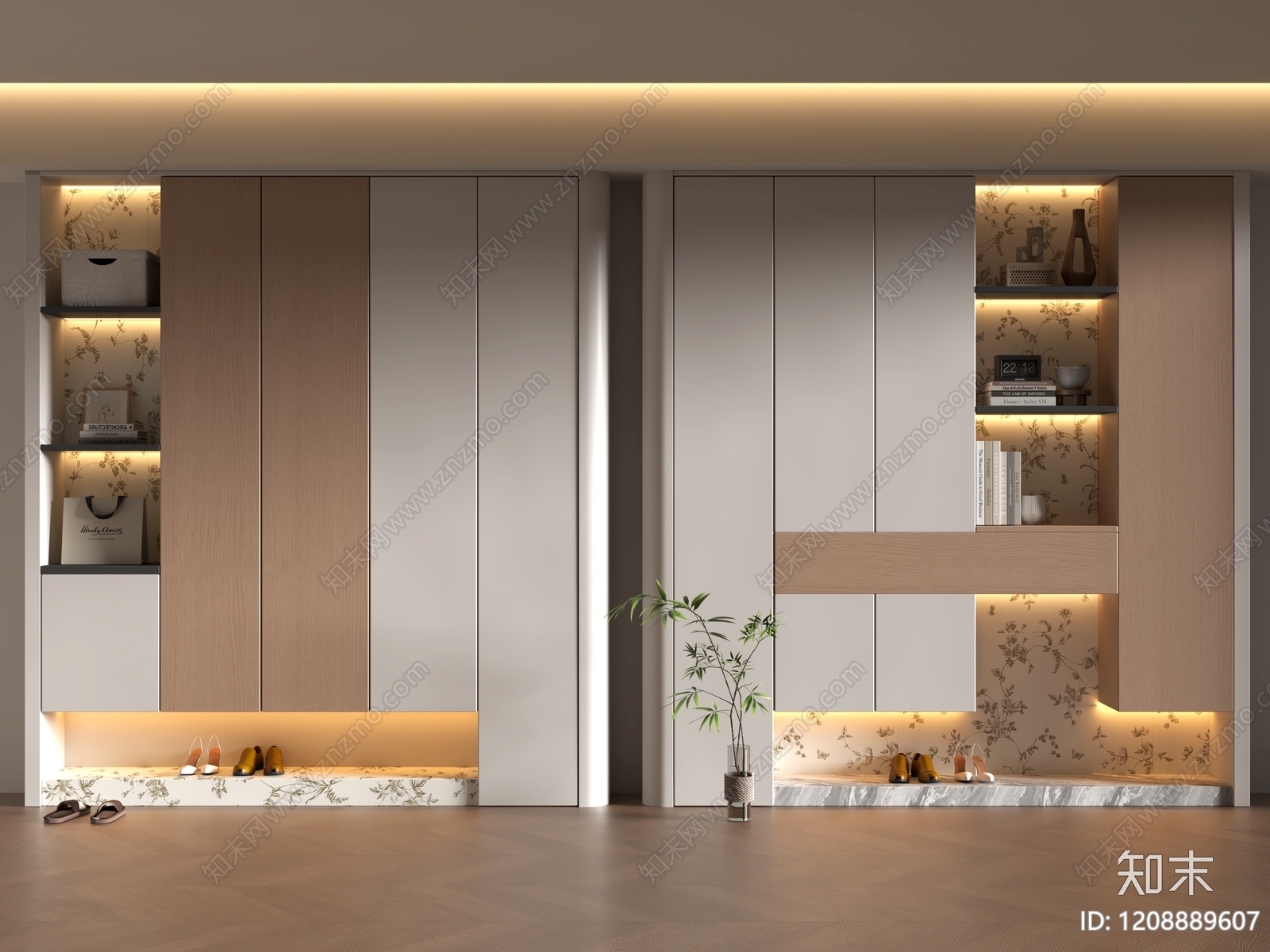 现代简约玄关3D模型下载【ID:1208889607】