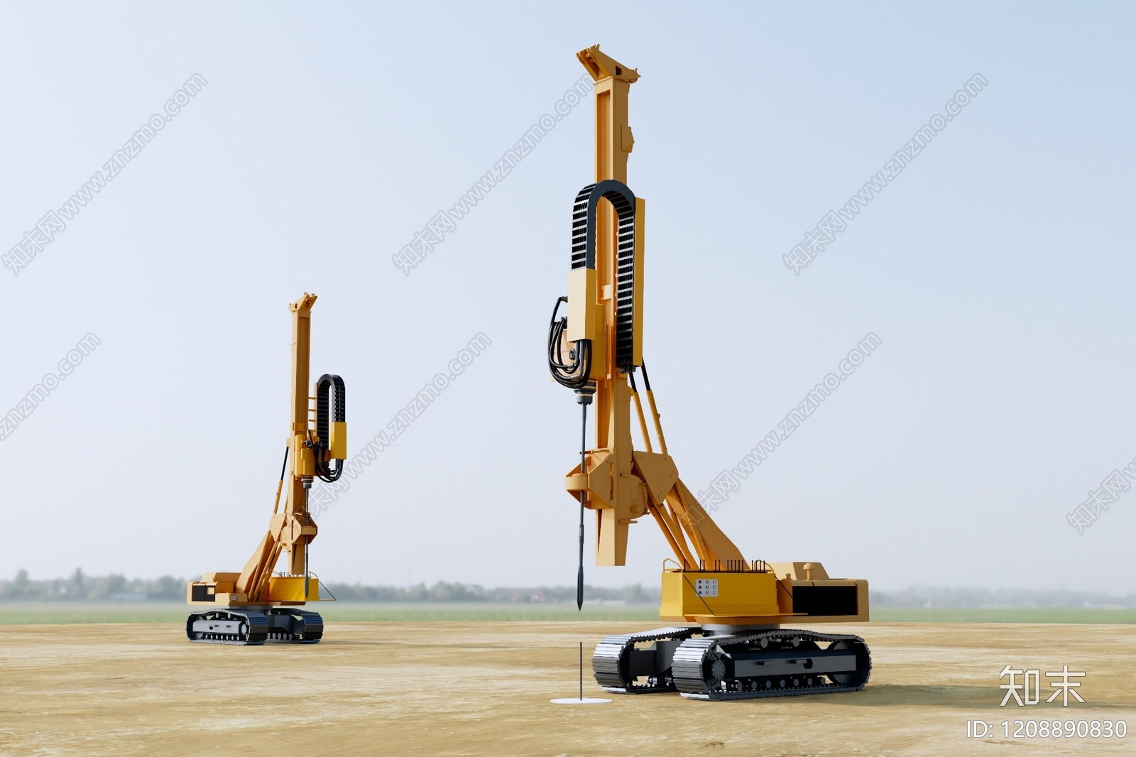 工程车SU模型下载【ID:1208890830】