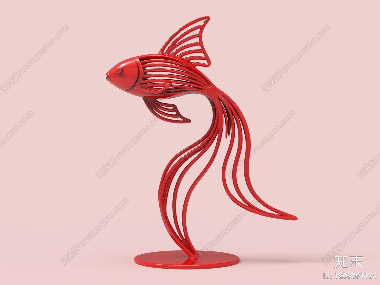 现代极简雕塑摆件3D模型下载【ID:1208891134】