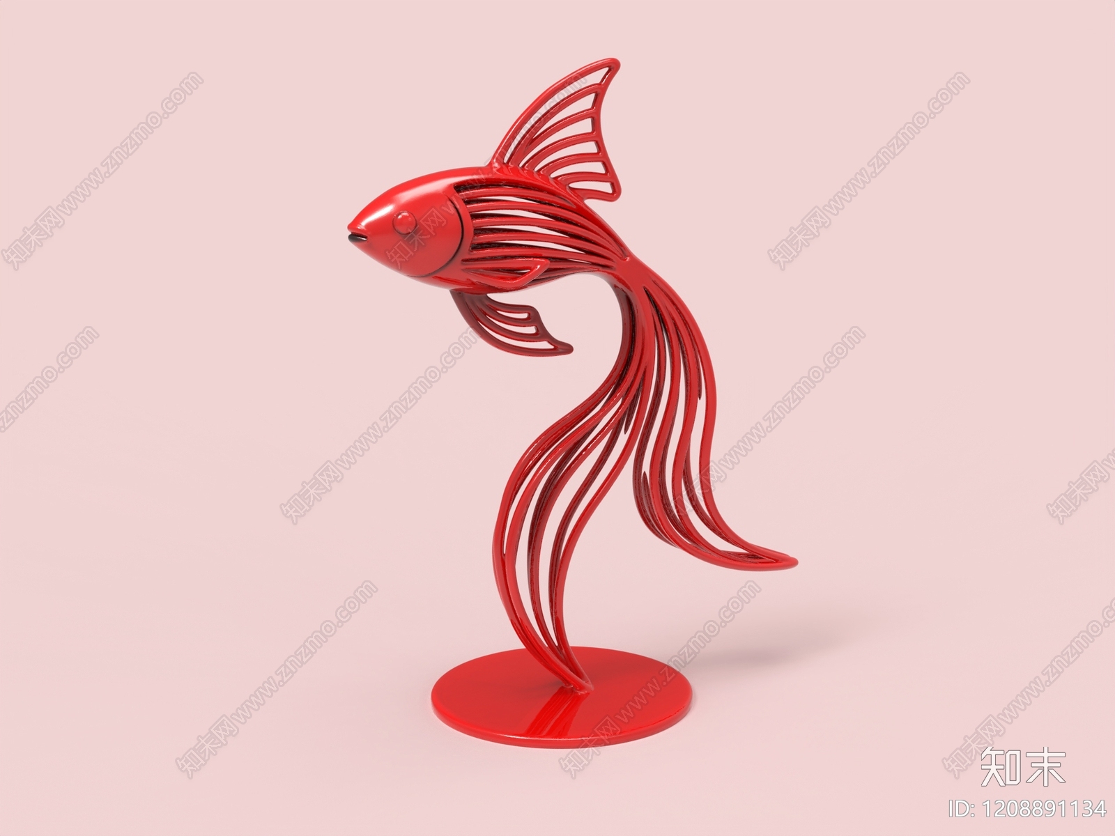 现代极简雕塑摆件3D模型下载【ID:1208891134】