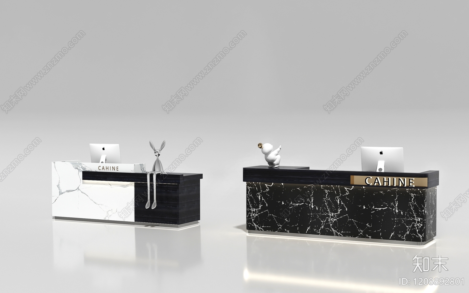 现代极简前台3D模型下载【ID:1208892801】