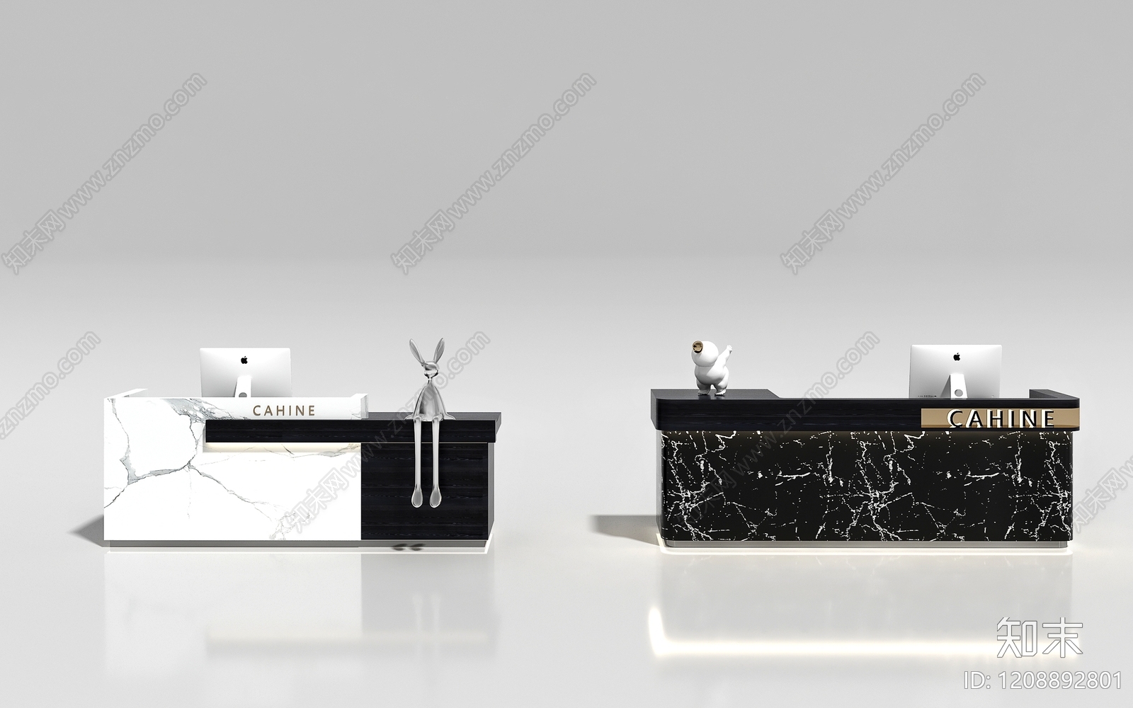 现代极简前台3D模型下载【ID:1208892801】