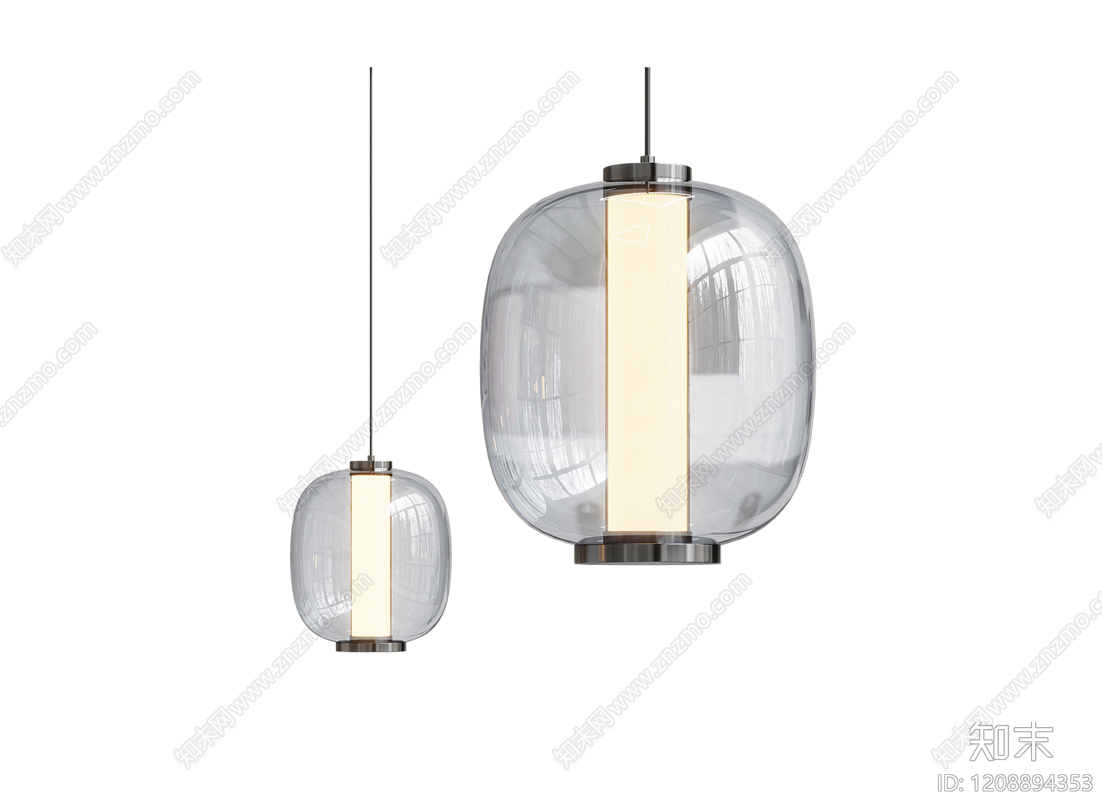 现代简约水晶吊灯3D模型下载【ID:1208894353】