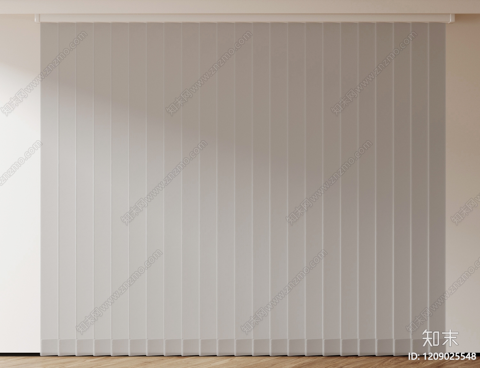 现代极简窗帘SU模型下载【ID:1209025548】
