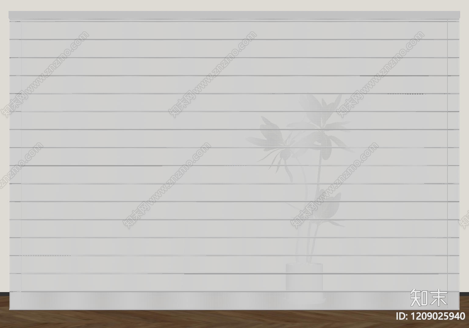 现代极简窗帘SU模型下载【ID:1209025940】