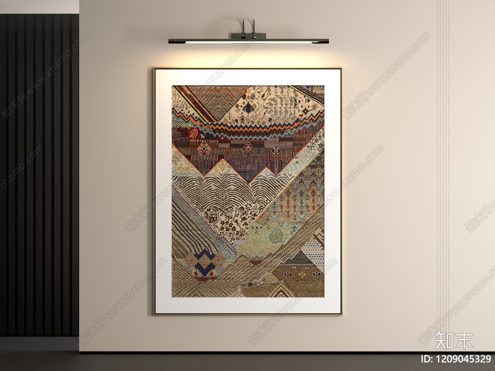 现代简约挂画3D模型下载【ID:1209045329】