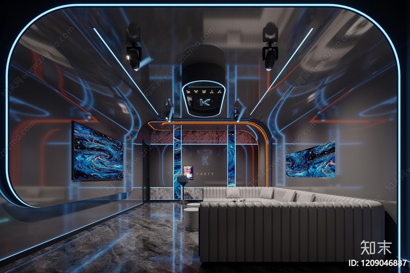 赛博朋克风KTV3D模型下载【ID:1209046887】
