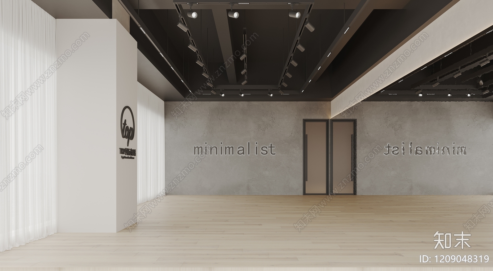 极简瑜伽室3D模型下载【ID:1209048319】